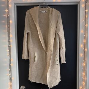 Carve Designs Cream Hooded Cardigan
